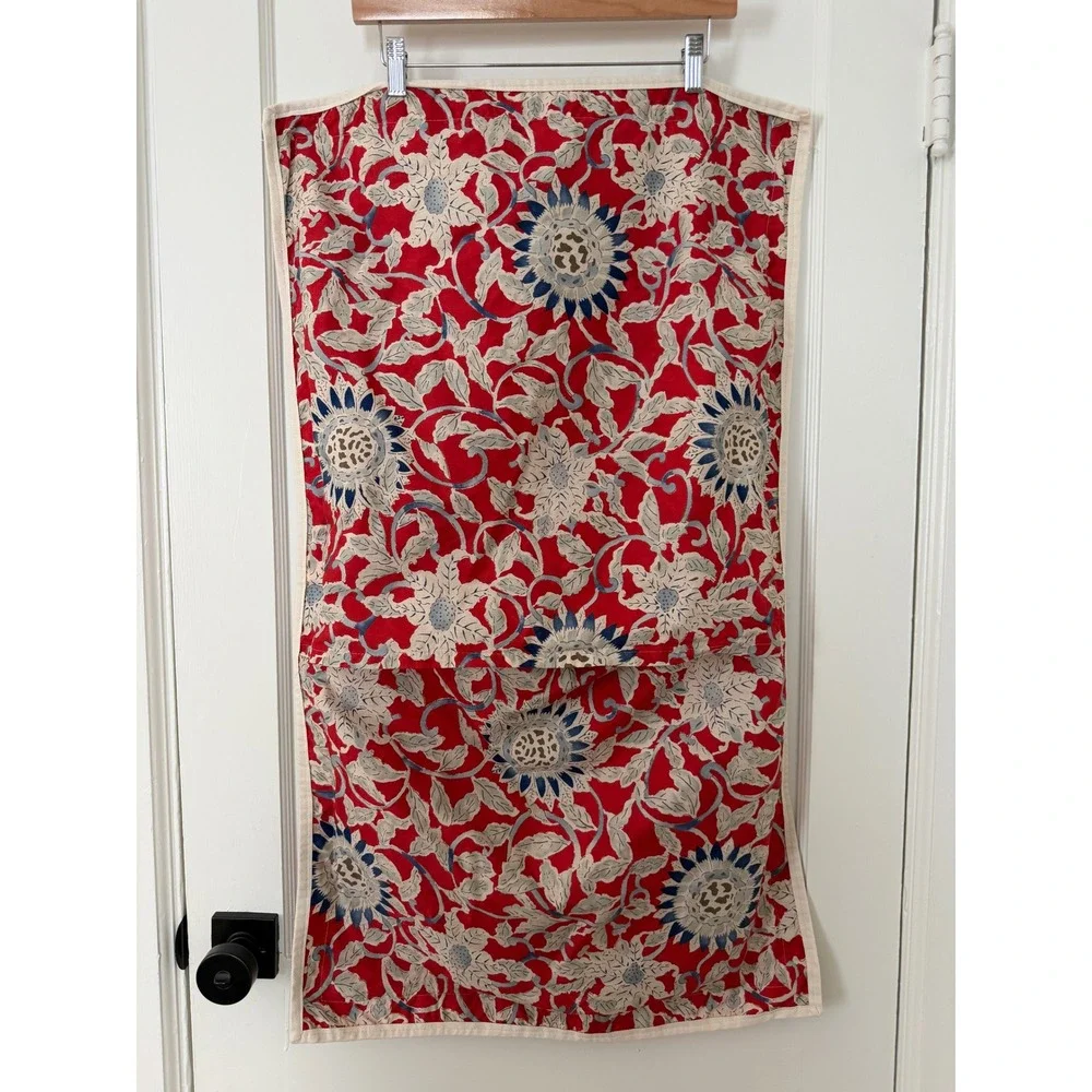 VTG Ralph Lauren Cote d'Azur King Sham Red Blue Sunflower Country Floral 37